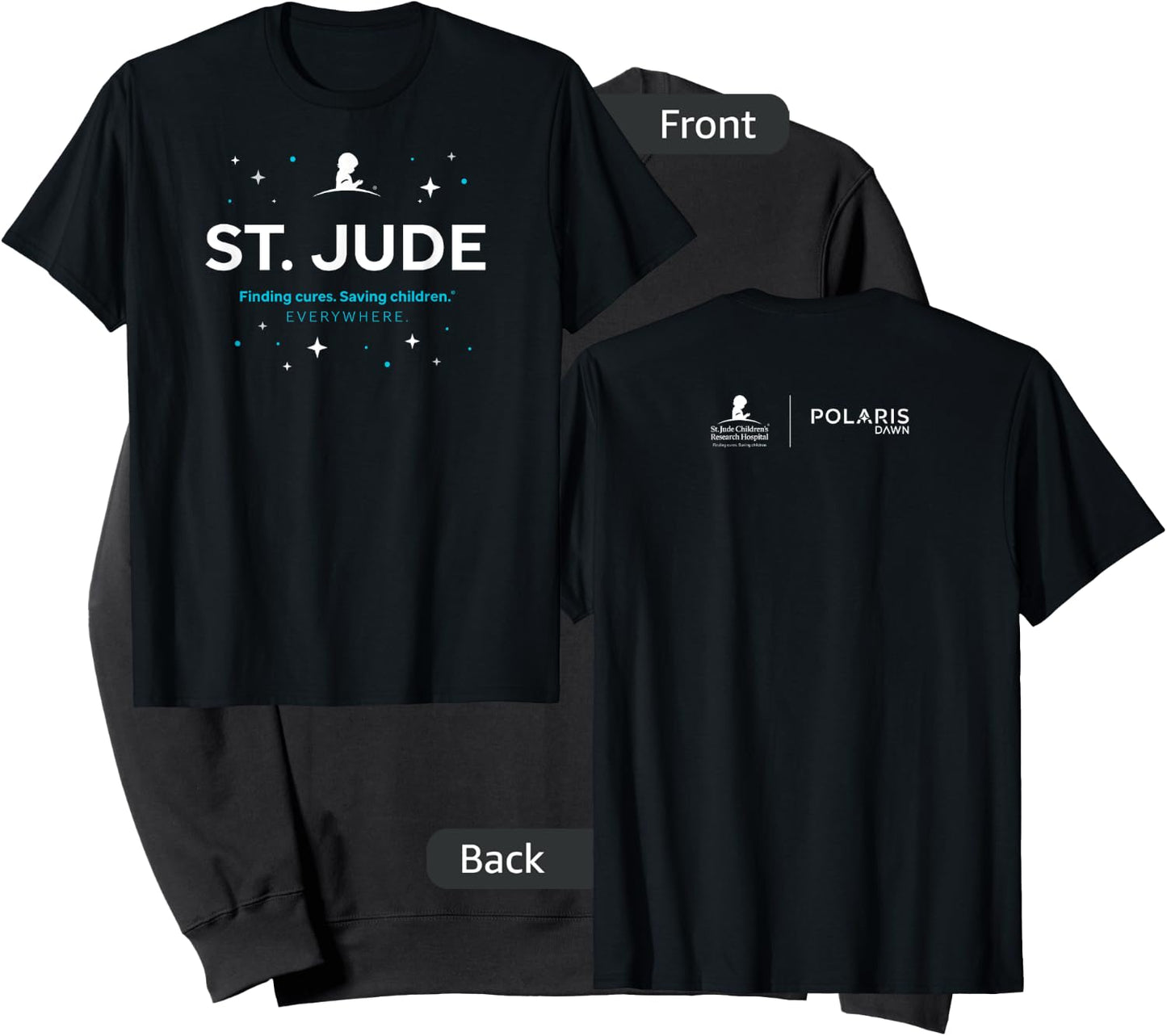 St. Jude "Finding Cures. Saving Children. EVERYWHERE" Stars Sweatshirt - Sweatshirt | Black
