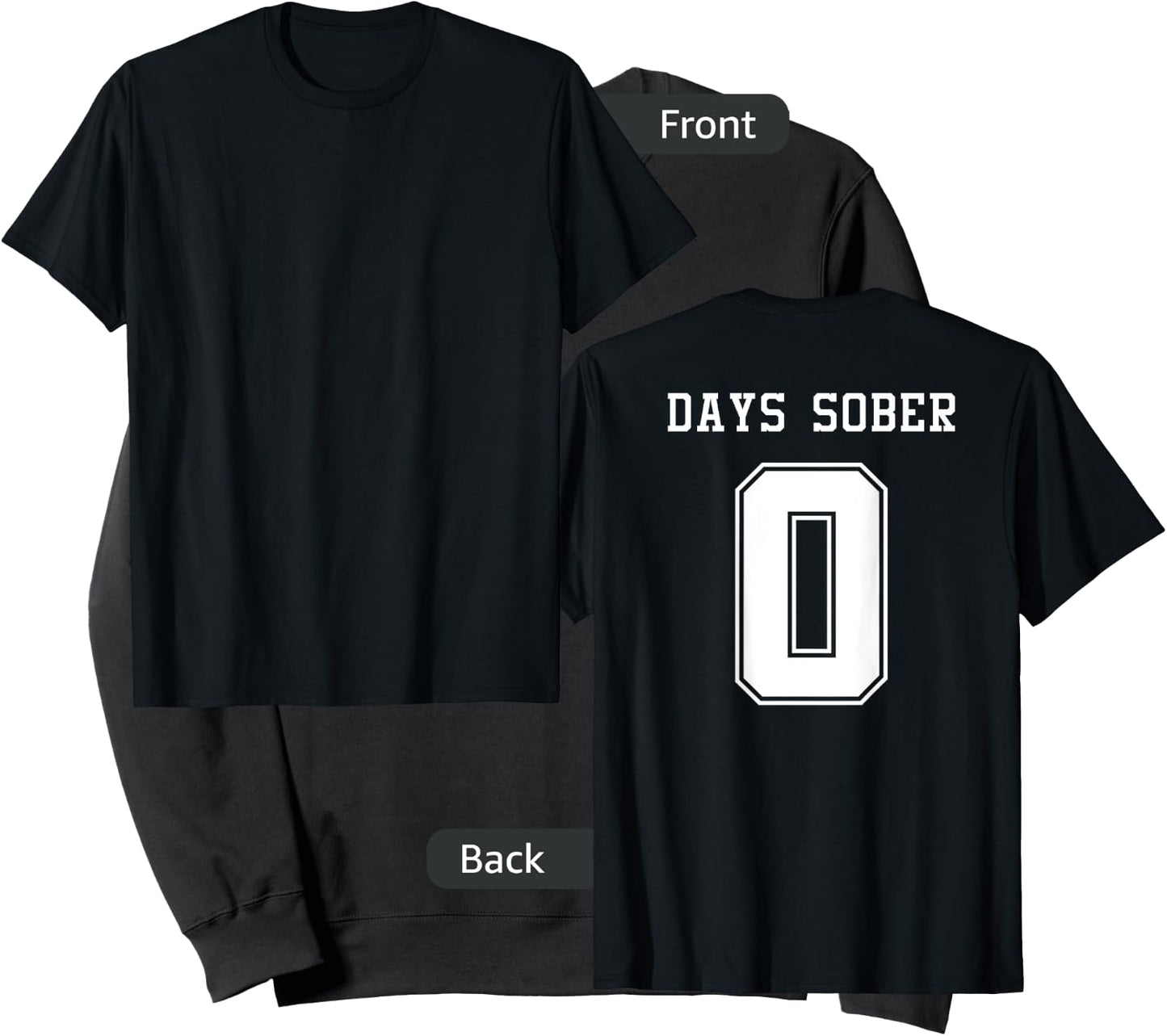 0 DAYS SOBER Jersey Funny Drinking Shirt for Alcohol Lover Sweatshirt - Sweatshirt | Black