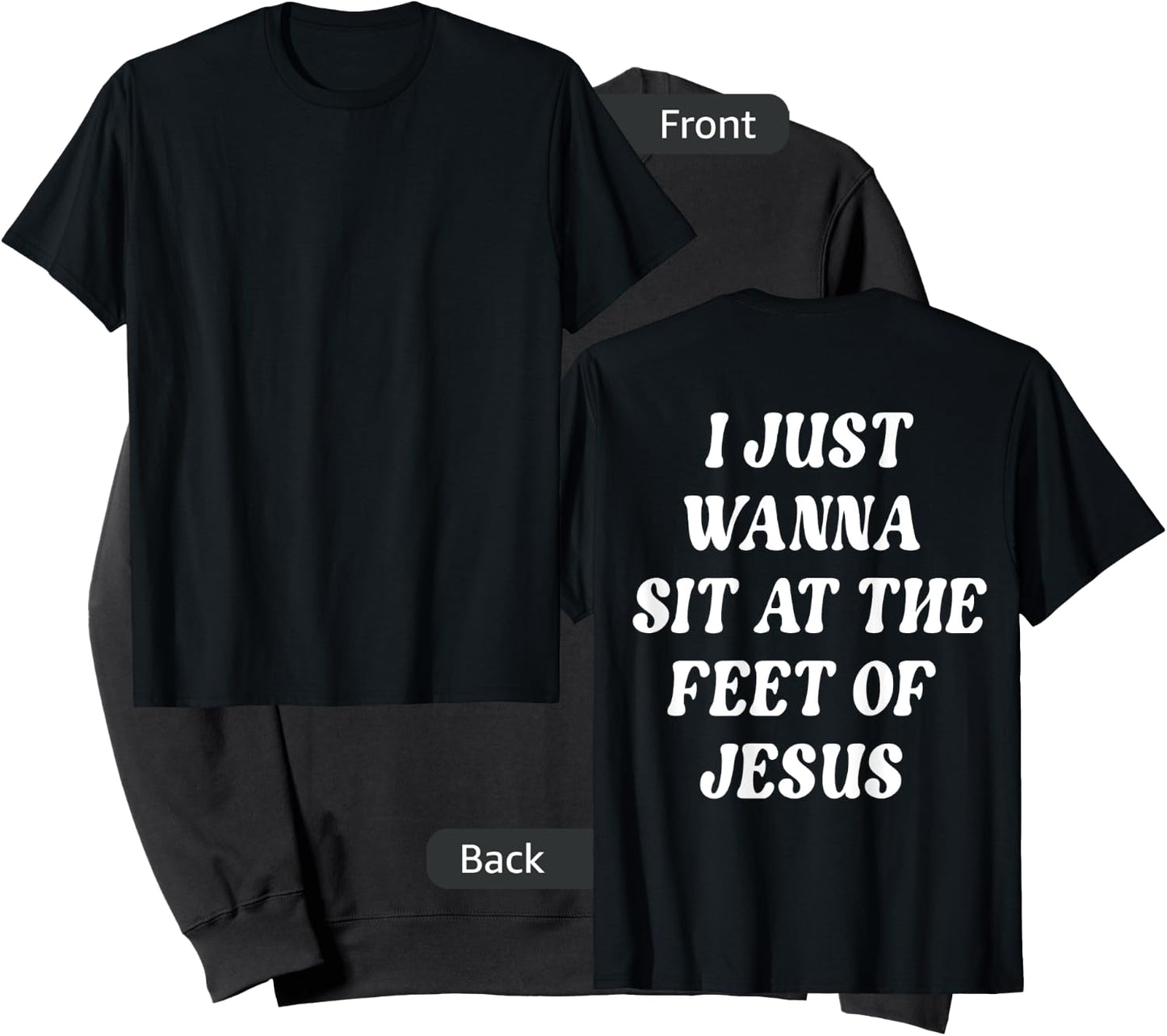 I Just Wanna Sit At The Feet Of Jesus Aesthetic Clothing Sweatshirt - Sweatshirt | Black