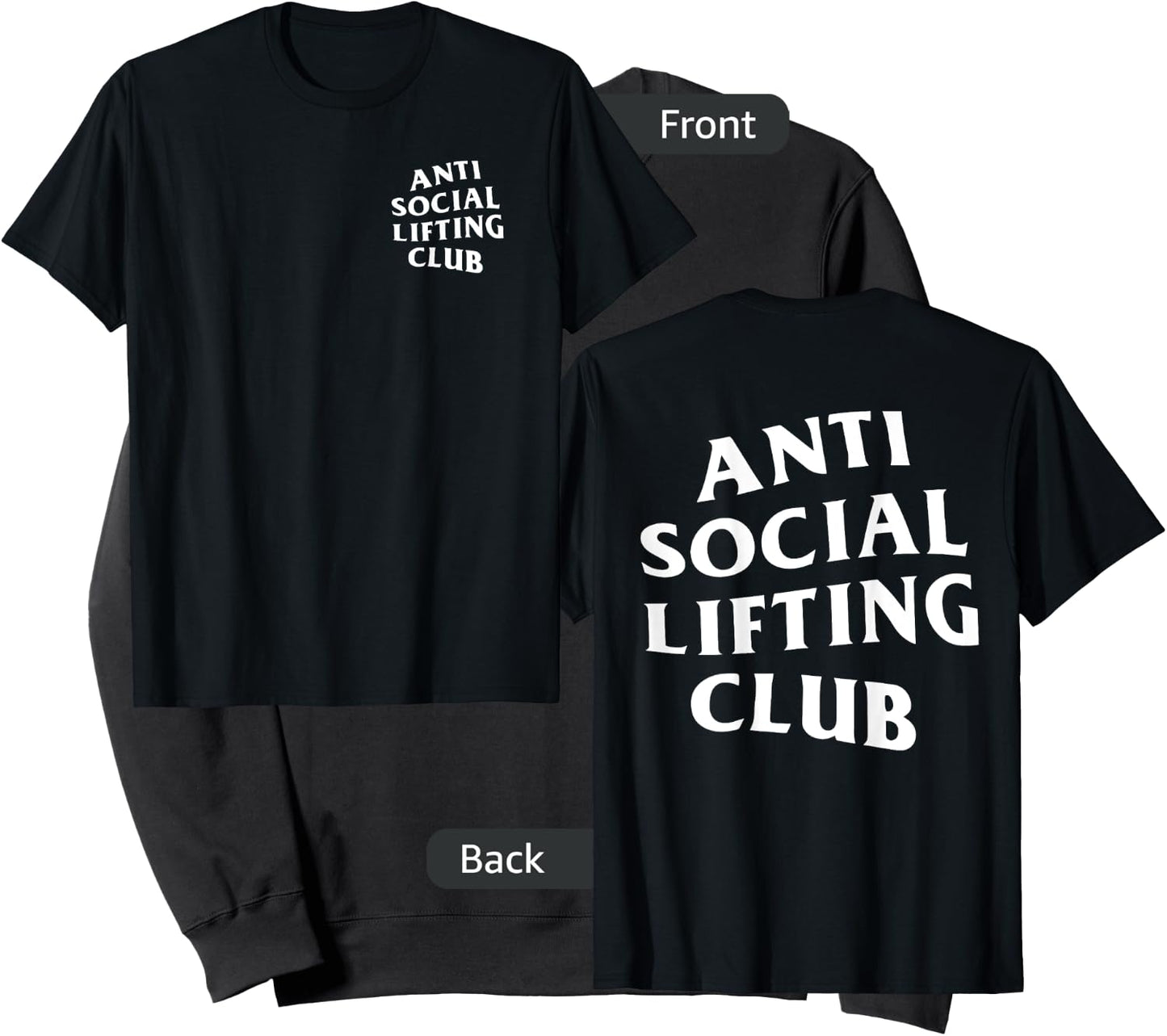 Anti Social Lifting Club White Sweatshirt - Sweatshirt | Black