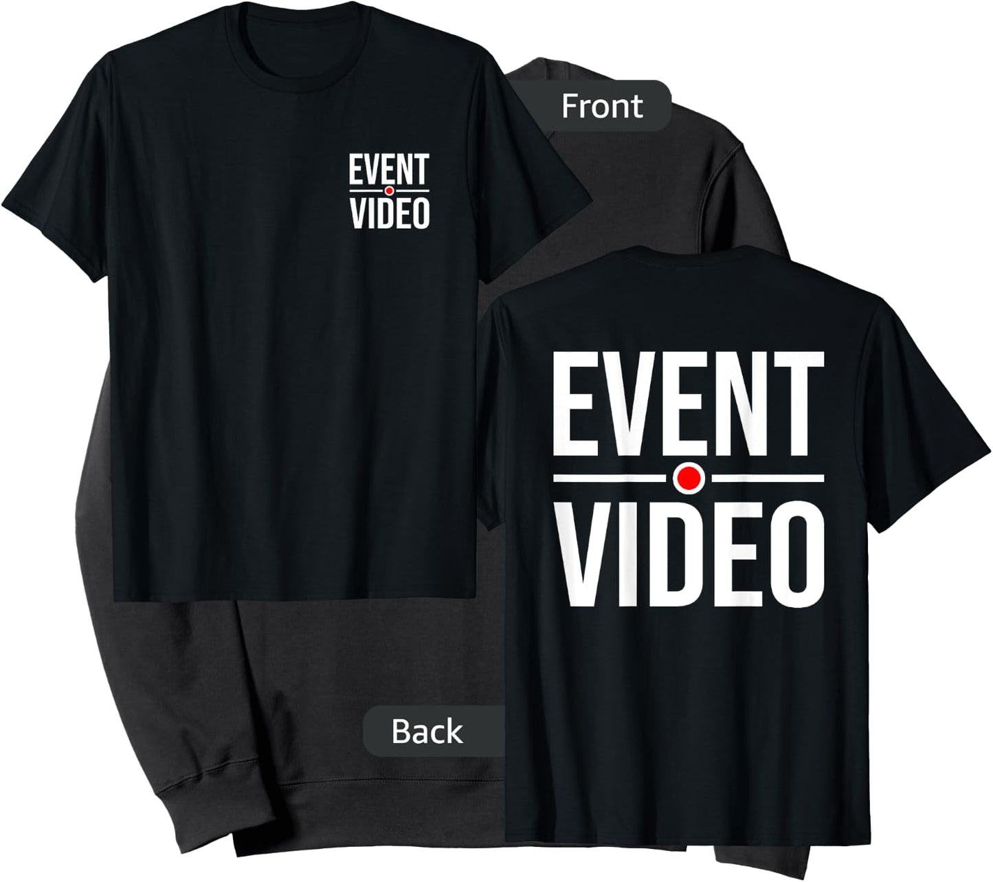 EVENT VIDEO VIDEOGRAPHER PHOTO STAFF (Front & Back) Sweatshirt - Sweatshirt | Black