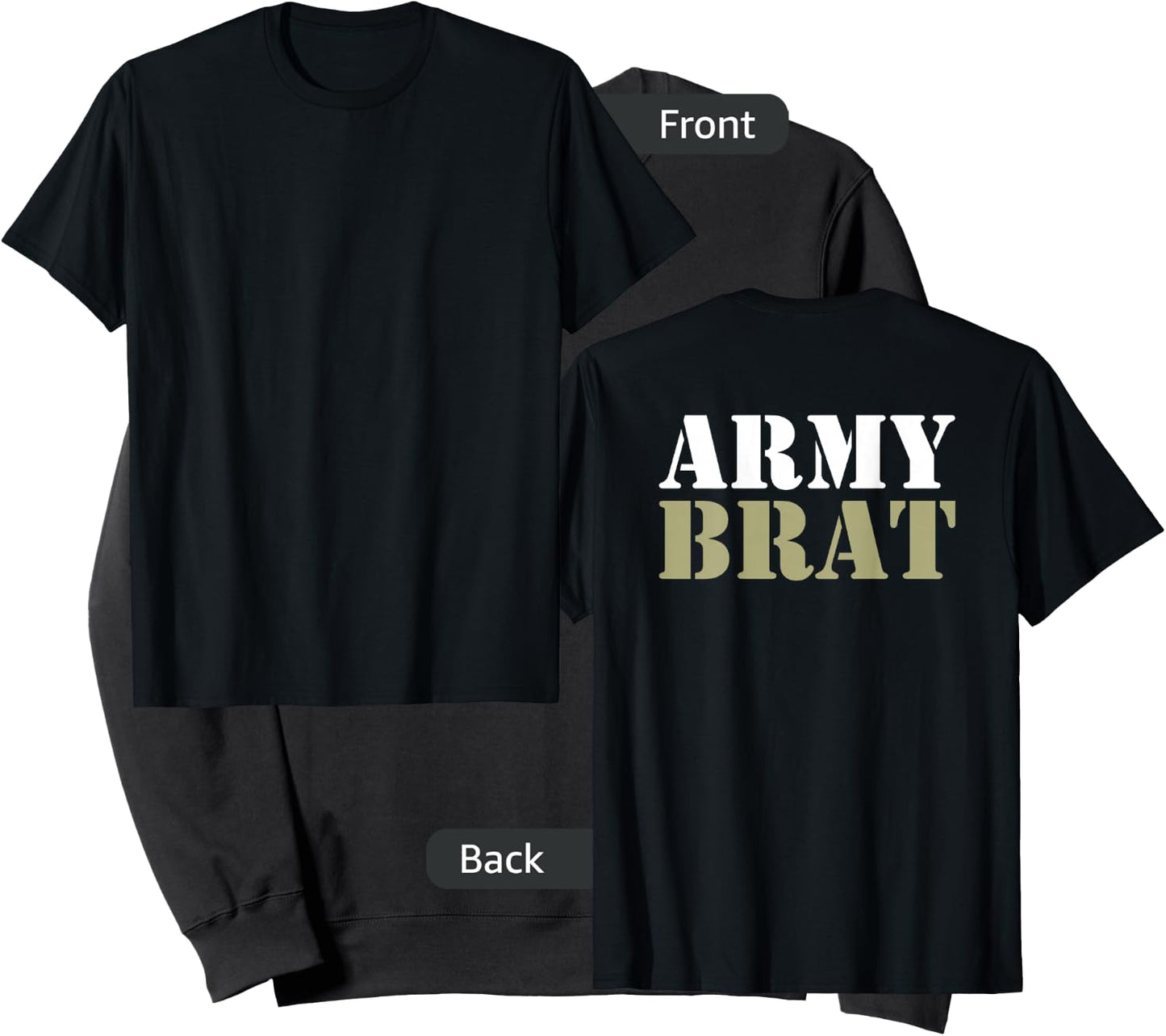 Backprint Army Brat Sweatshirt - Sweatshirt | Black