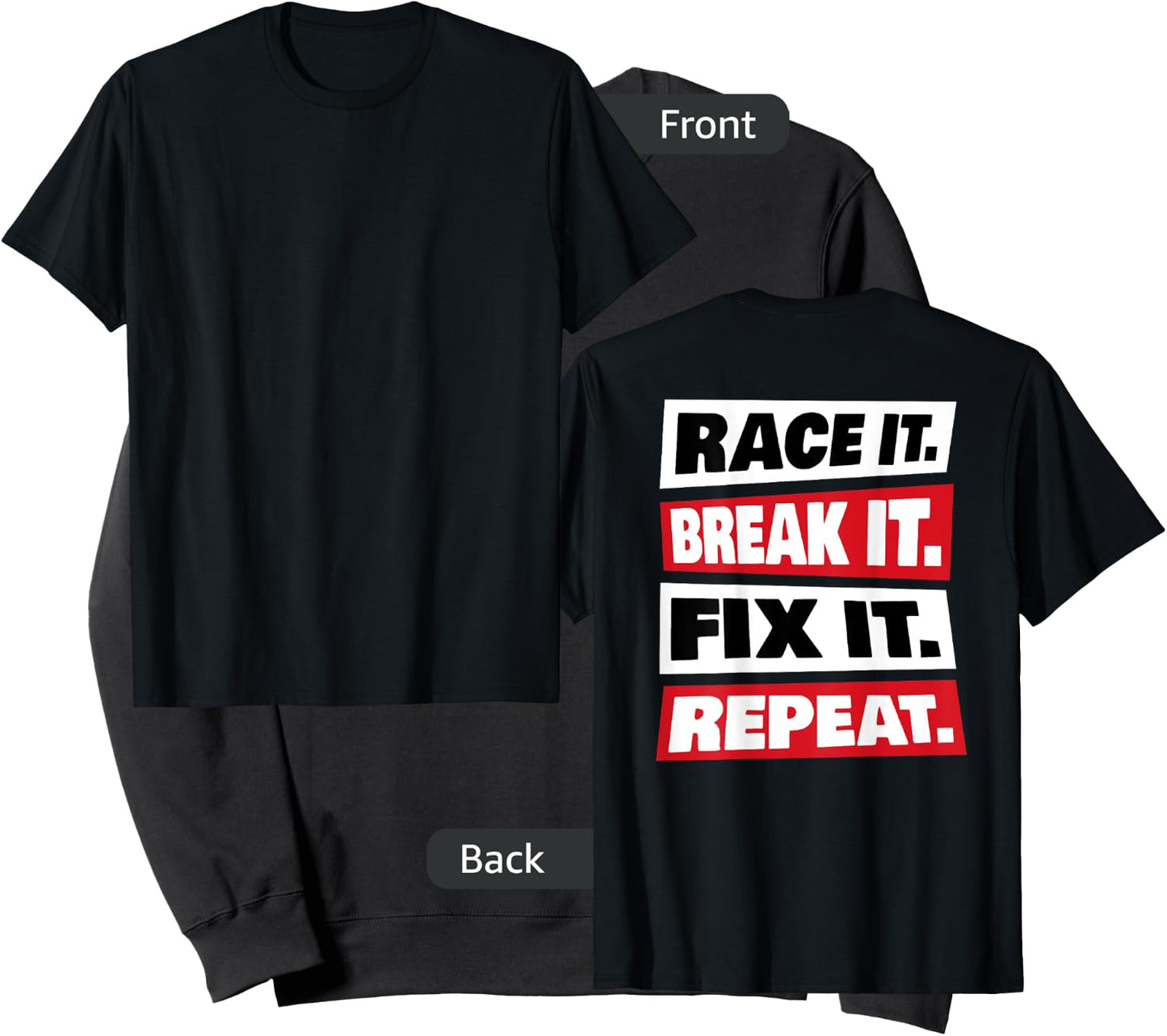 Race it Break it Fix it Repeat Sweatshirt - Sweatshirt | Black