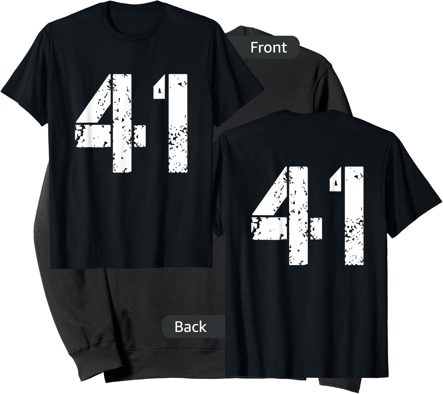 Number 41 Front + Back Varsity Team - 41th Birthday Sweatshirt - Sweatshirt | Black