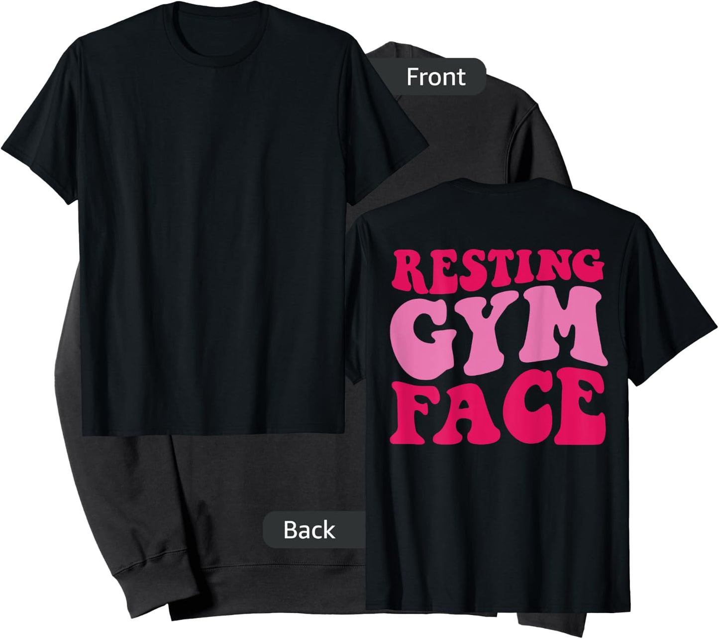 Resting Gym Face on back Sweatshirt - Sweatshirt | Black