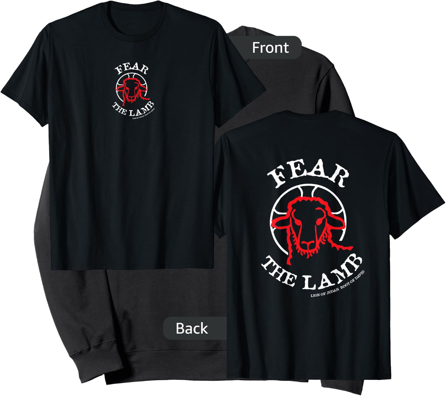 FirefromHeaven Fear the LAMB OF GOD KING Jesus Christ Christian Revelation Sweatshirt - Sweatshirt | Black