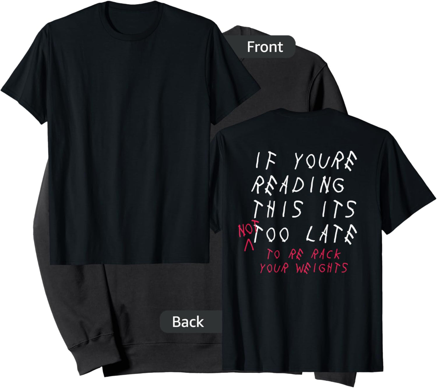 If You're Reading This It's Too Late Not To Re Rack Weights Sweatshirt - Sweatshirt | Black