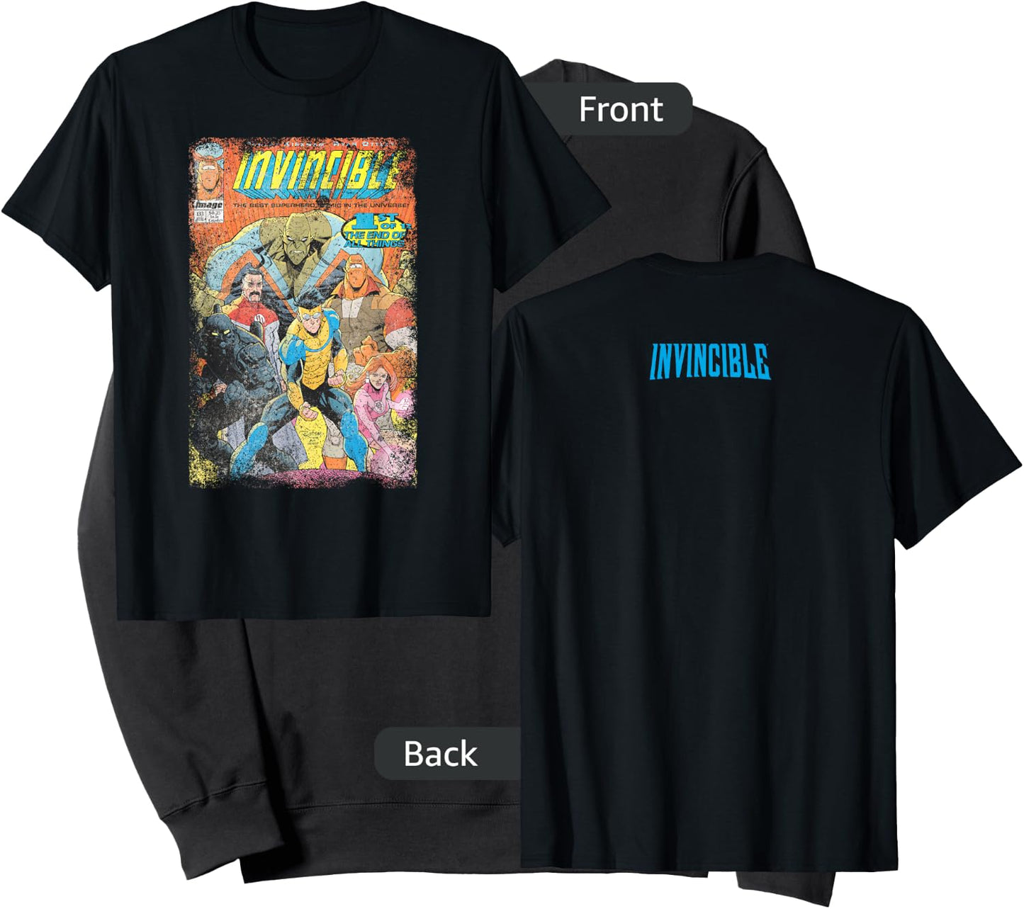 Invincible Distressed Cover - Homage Sweatshirt - Sweatshirt | Black
