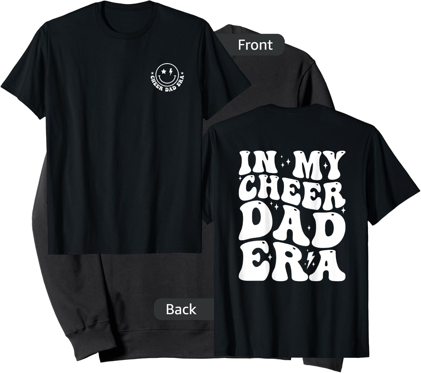 in My Cheer Dad Era Groovy (2 Sides) Sweatshirt - Sweatshirt | Black