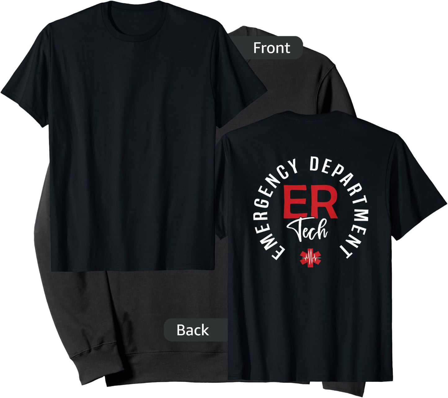 Emergency Department Tech Emergency Room Tech Back Of Sweatshirt - Sweatshirt | Black
