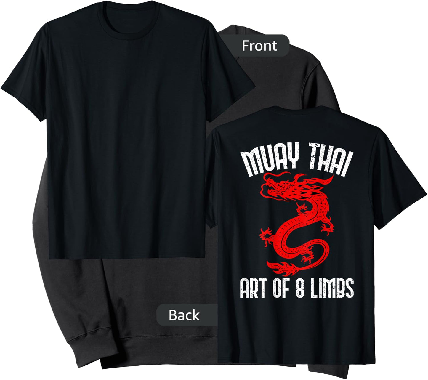 Muay Thai Art Of 8 Limbs Back Printed Shirts Sweatshirt - Sweatshirt | Black