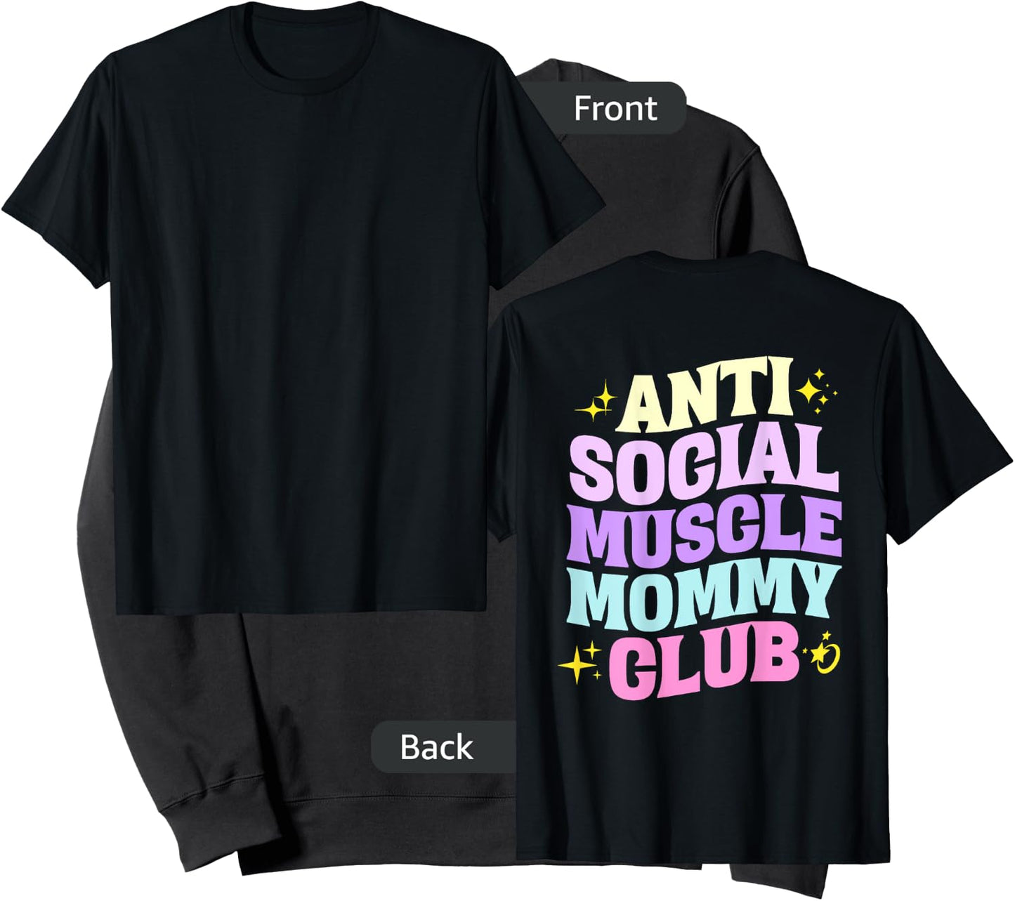 Anti Social Muscle Mommy Club Groovy Pump Cover Funny Sweatshirt - Sweatshirt | Black