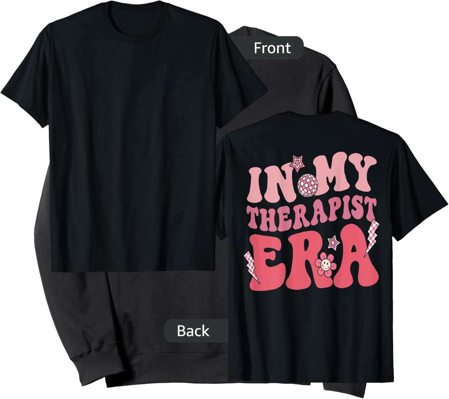 Groovy Retro In My Therapist Era, Counseling (On Back) Sweatshirt - Sweatshirt | Black