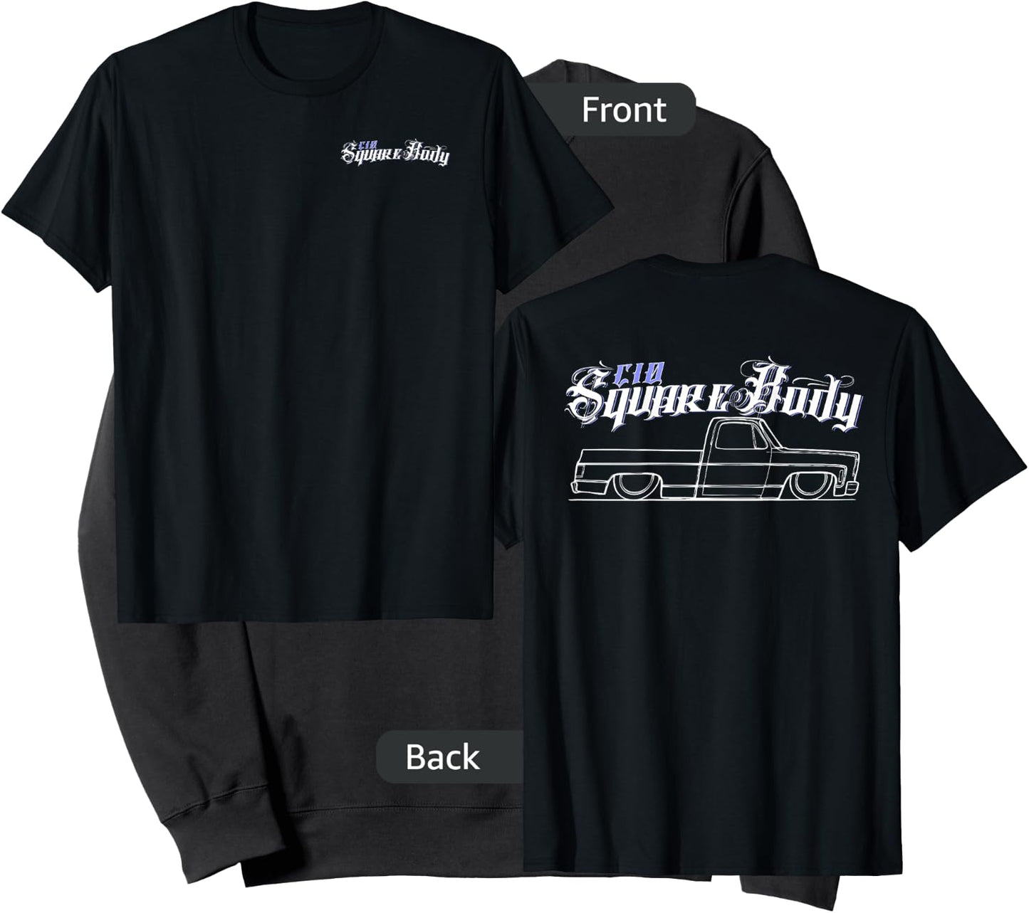 Squarebody C10 Classic truck Squarebody Nation Truck Sweatshirt - Sweatshirt | Black
