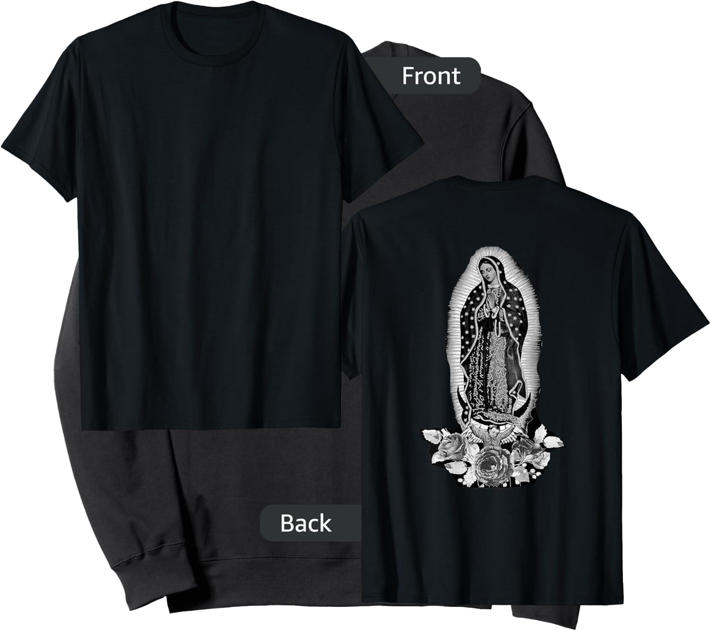 Our Lady De Guadalupe Sant Mary Back Print Christians Sweatshirt - Sweatshirt | Black