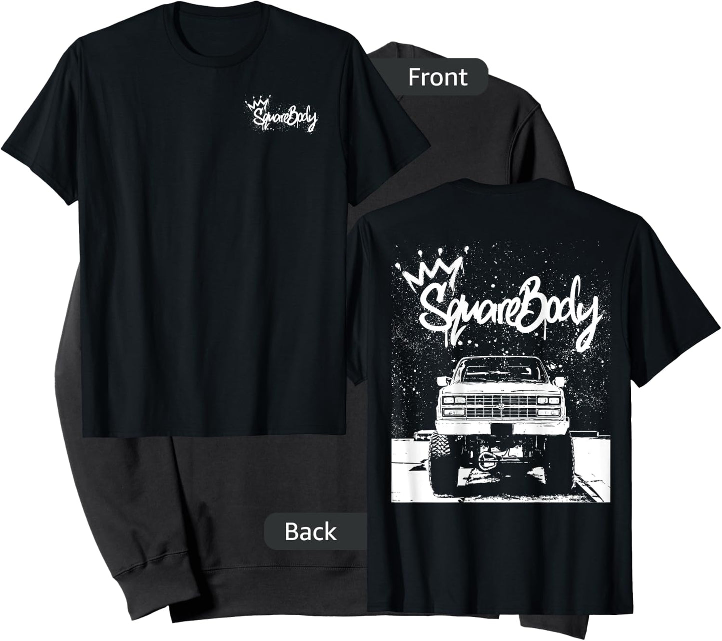 Squarebody C10 Classic truck Square body Nation Truck Sweatshirt - Sweatshirt | Black