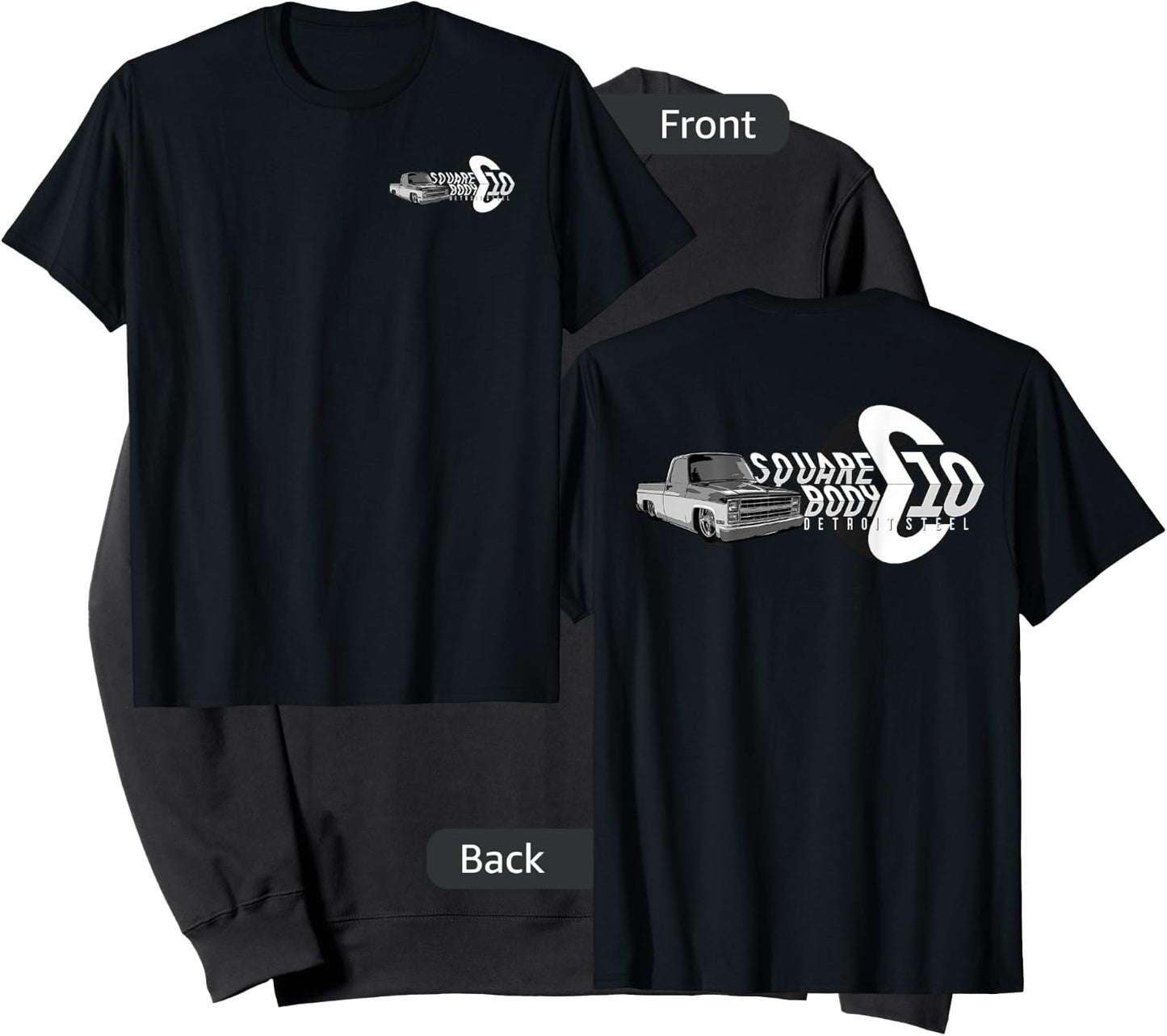 Squarebody Classic Square body C10 Detroit Steel Sweatshirt - Sweatshirt | Black