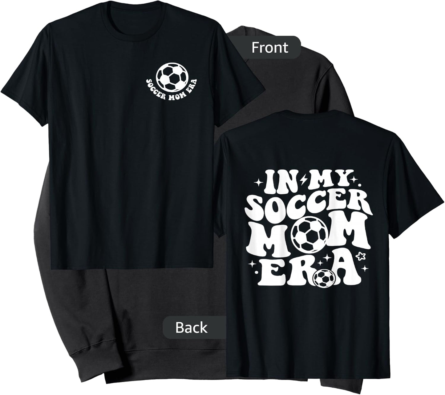 In My Soccer Mom Era (2 side) Sweatshirt - Sweatshirt | Black