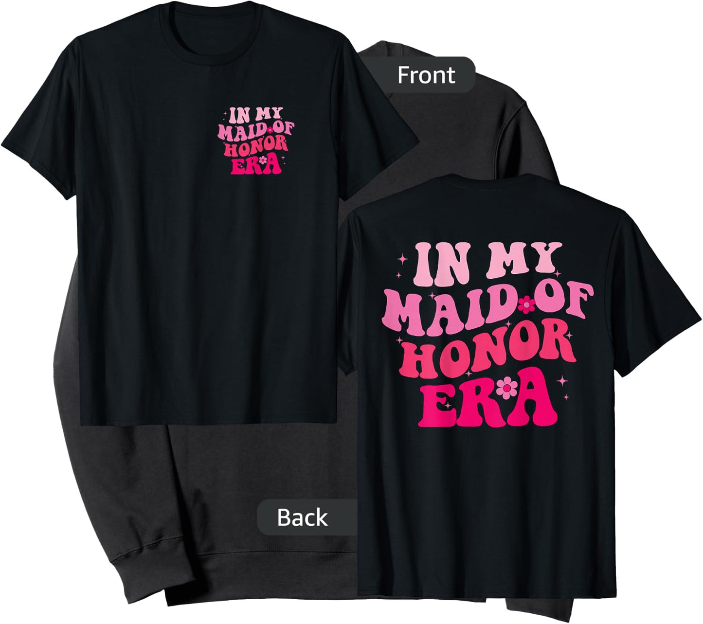 in My Maid of Honor Era Bridesmaid Groovy Women Sweatshirt - Sweatshirt | Black