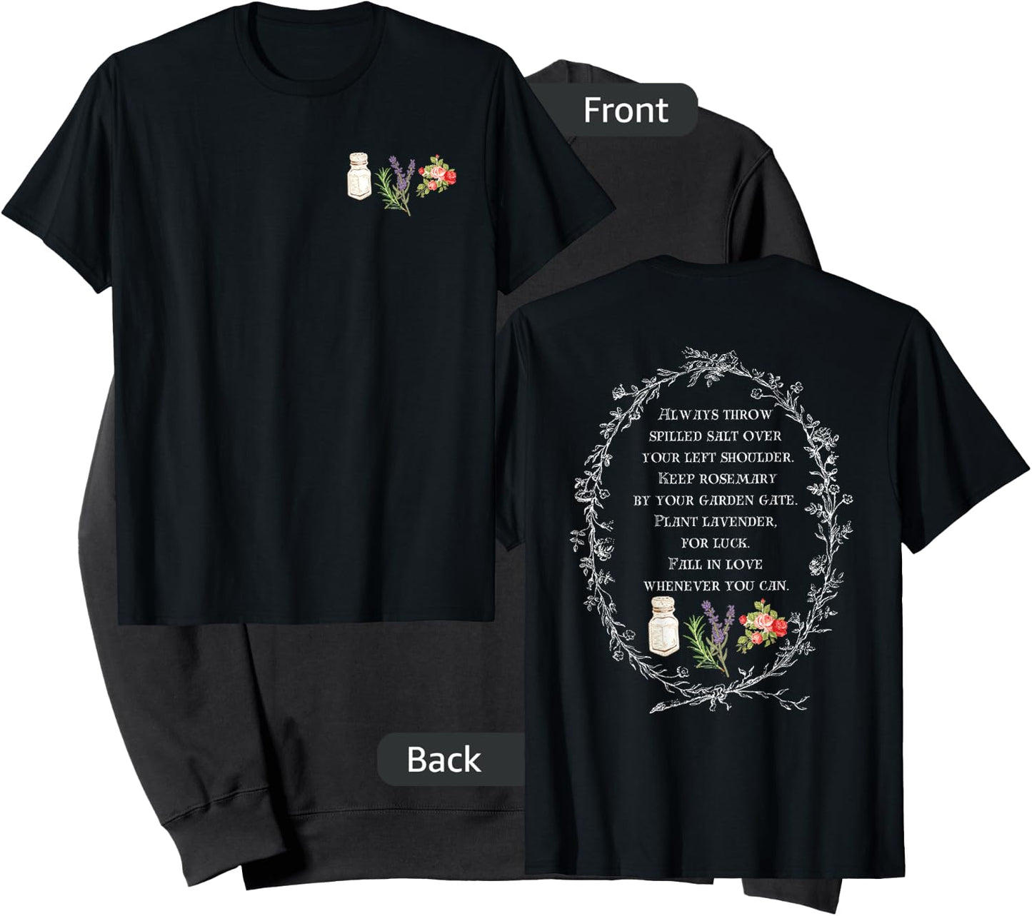 Always Throw Spilled Salt Over Your Left Shoulder (Two Side) Sweatshirt - Sweatshirt | Black