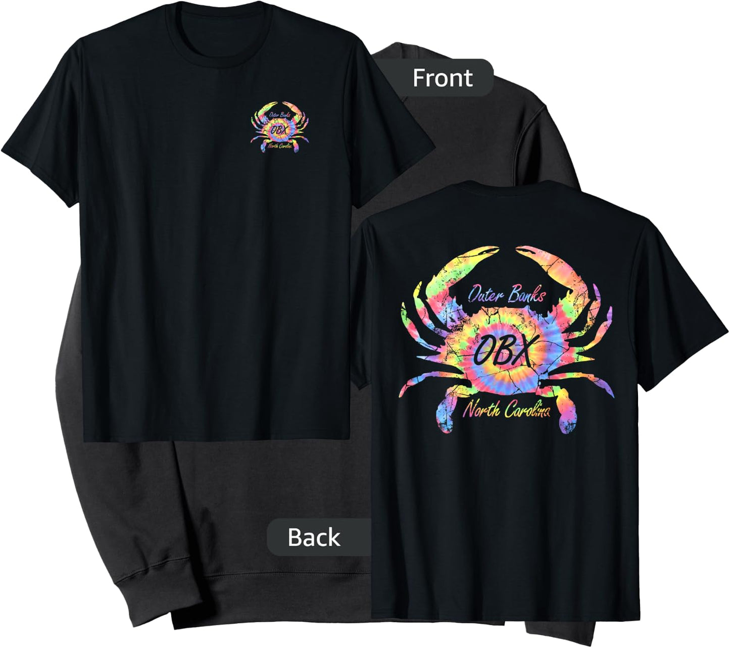 Outer Banks North Carolina Crab OBX Beach Nature Lover Gifts Women Kids Sweatshirt - Sweatshirt | Black