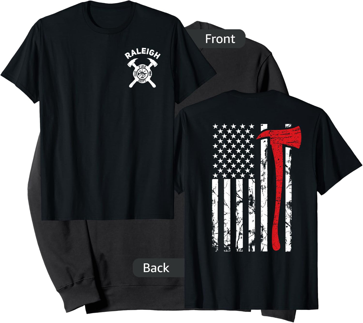 City Of Raleigh Fire Department North Carolina Firefighter Sweatshirt - Sweatshirt | Black