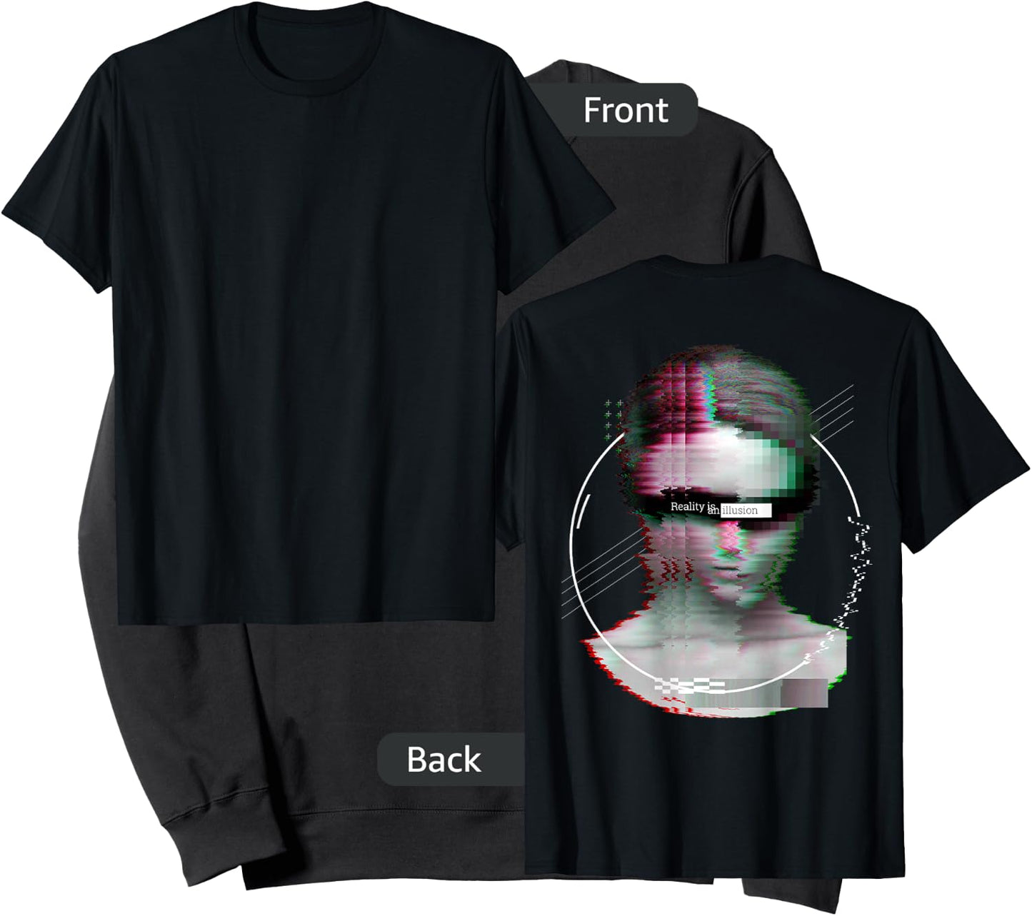 Back print: Techno music Vaporwave EDM party raver festival Sweatshirt - Sweatshirt | Black