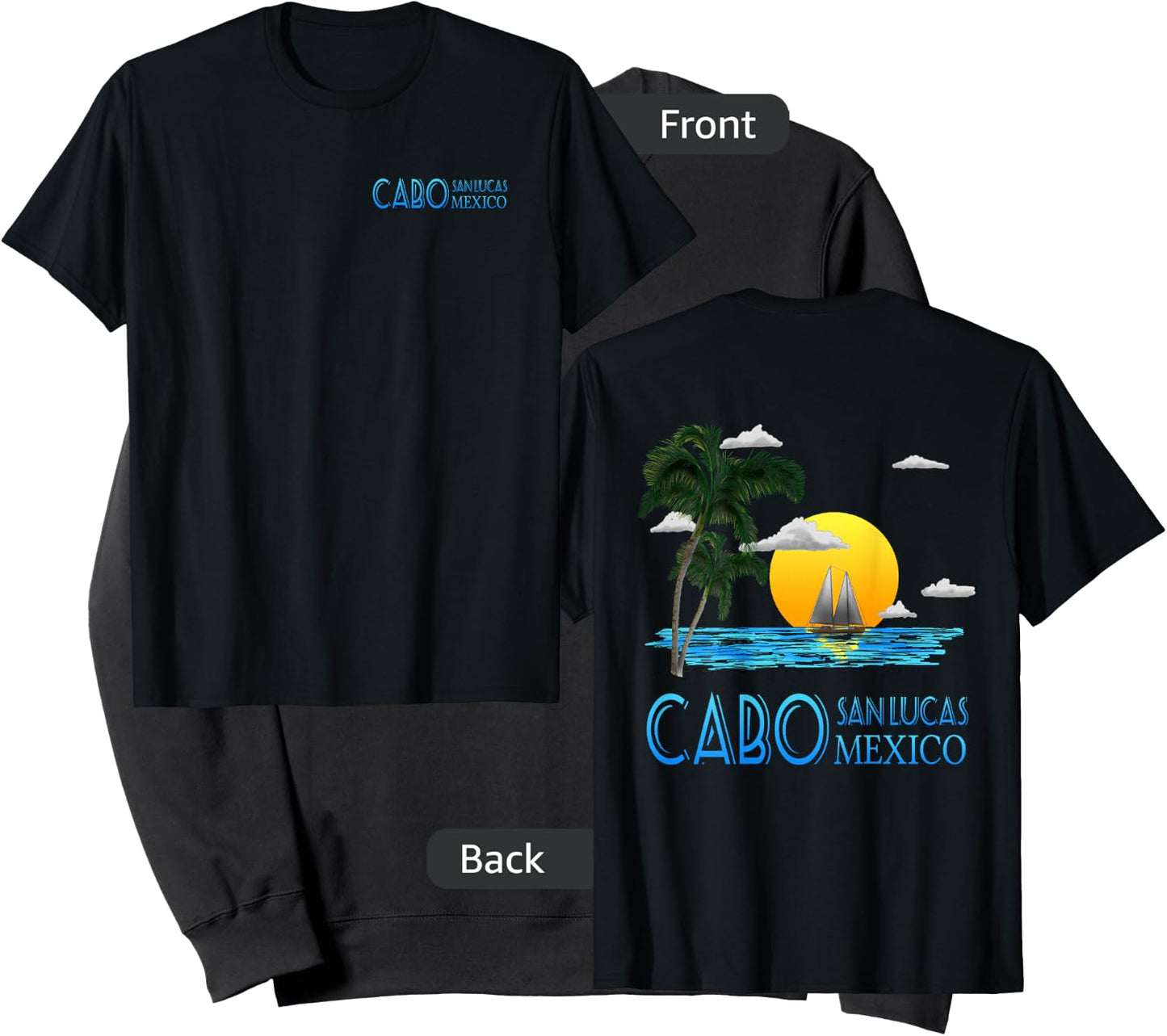 Cabo San Lucas Mexico Sailing (2-Sided) Sweatshirt - Sweatshirt | Black