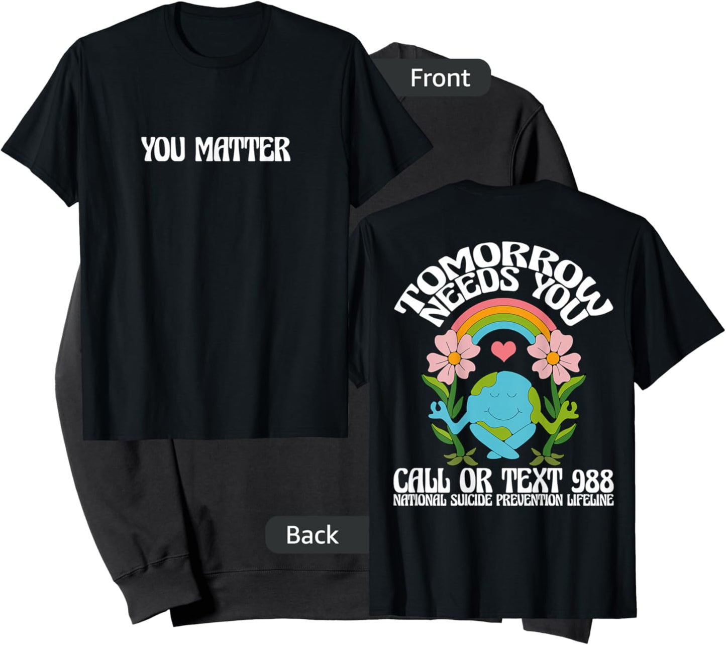 Retro Tomorrow Needs You 988 Suicide Prevention Awareness Sweatshirt - Sweatshirt | Black