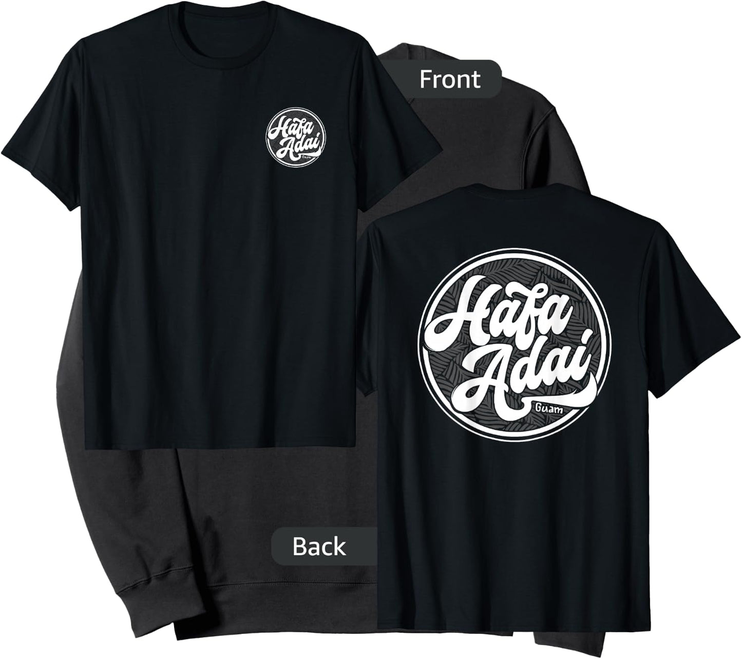 Left Chest and Full back - Hafa Adai Guam Sweatshirt - Sweatshirt | Black