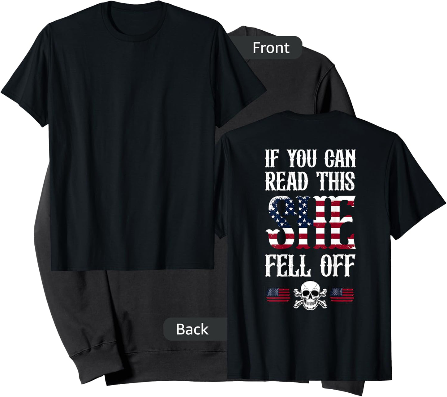 If You Can Read This She Fell Off Biker Motorcycle Sweatshirt - Sweatshirt | Black