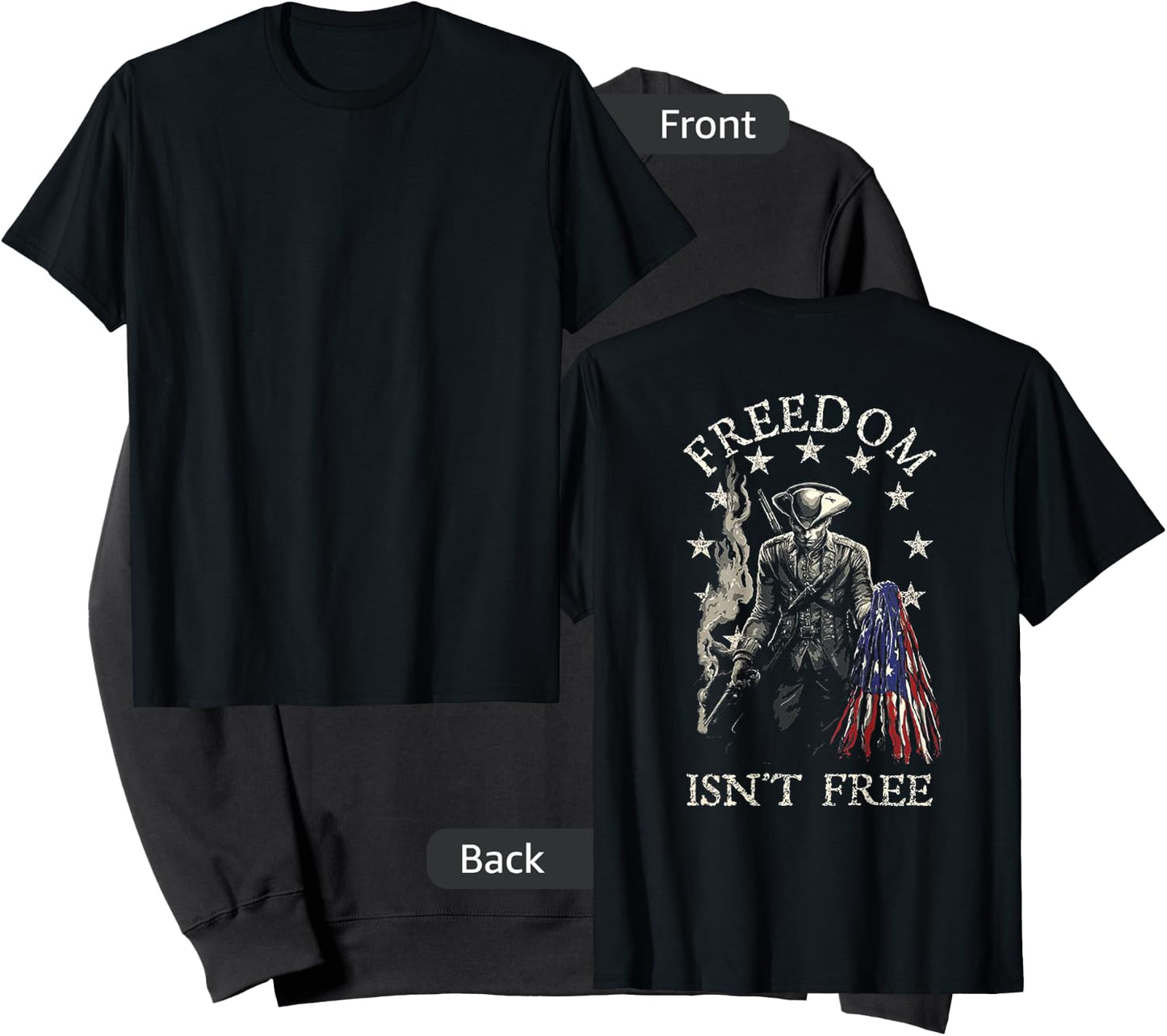 Freedom Isn't Free (on back) Sweatshirt - Sweatshirt | Black