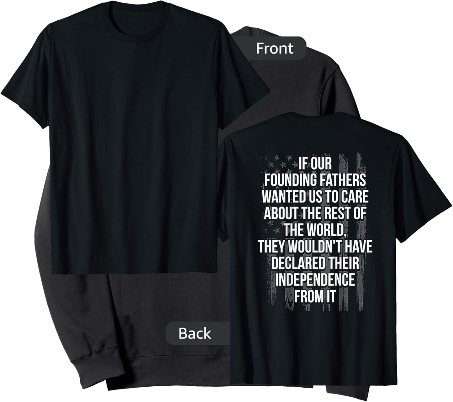 If Your Founding Fathers Wanted Us To Care About (on back) Sweatshirt - Sweatshirt | Black