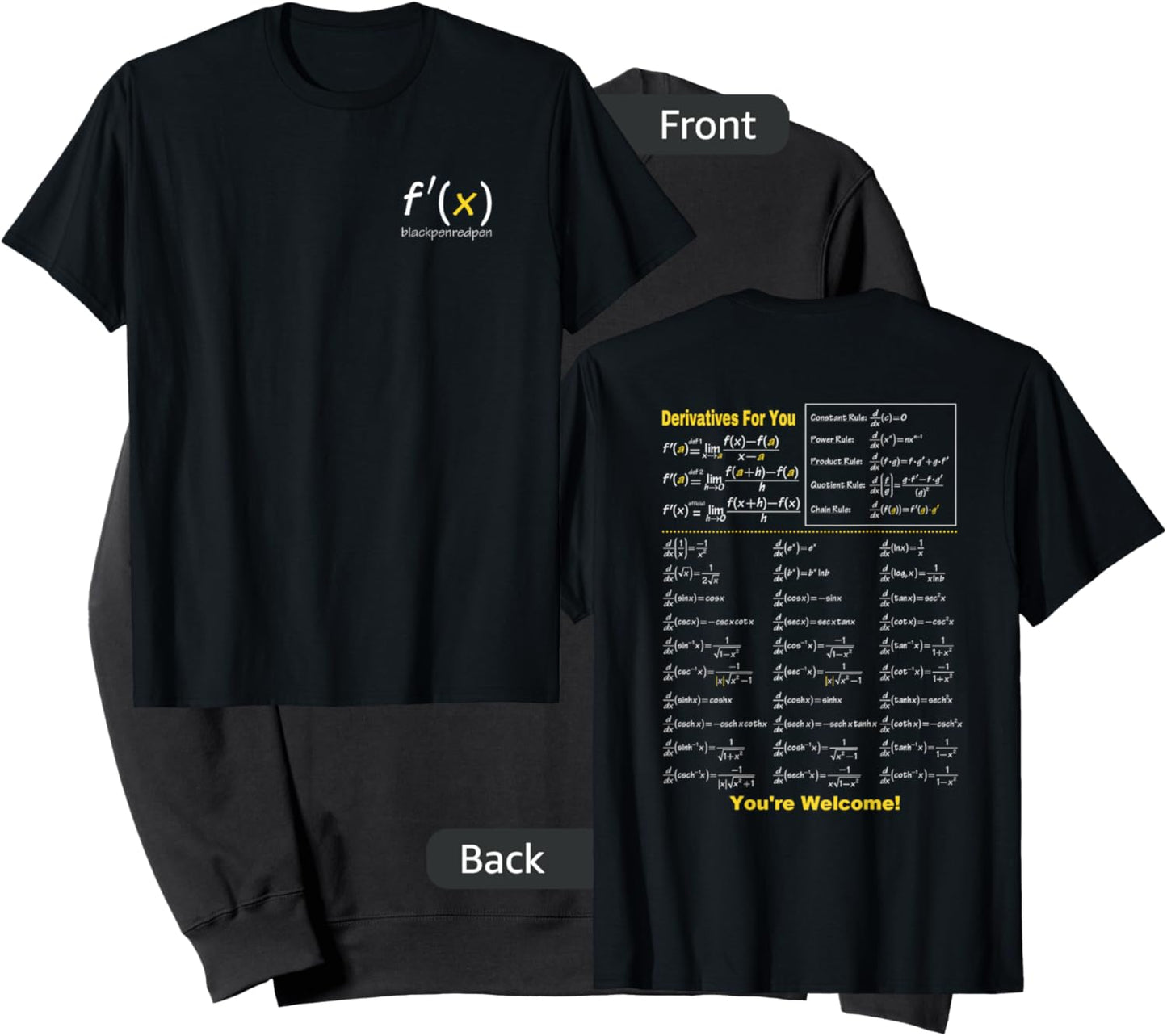 Blackpenredpen Calculus Derivatives for You Sweatshirt - Sweatshirt | Black