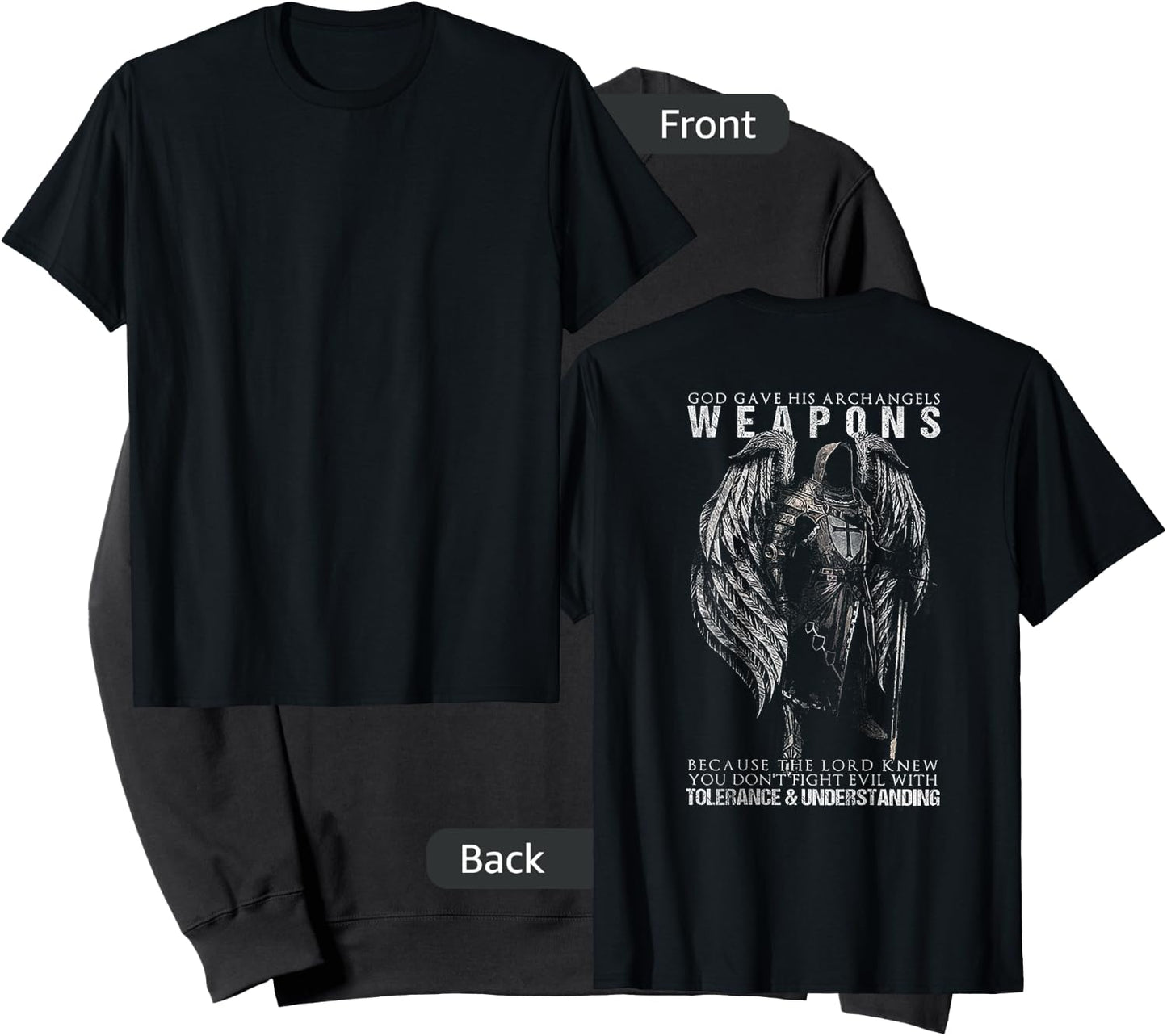 God Gave His Archangel Weapons (on Back) Sweatshirt - Sweatshirt | Black