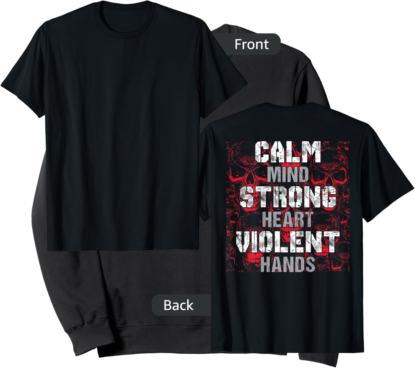 Vikings Gym Calm Mind Strong Heart Violent Hands Norsemen Sweatshirt - Sweatshirt | Black