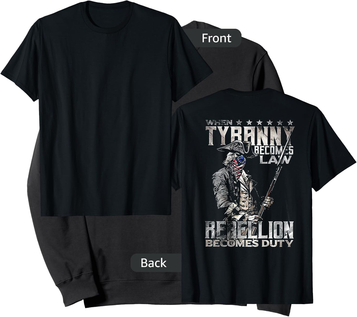When Tyranny Becomes Law Rebellion Becomes Duty (on Back) Sweatshirt - Sweatshirt | Black