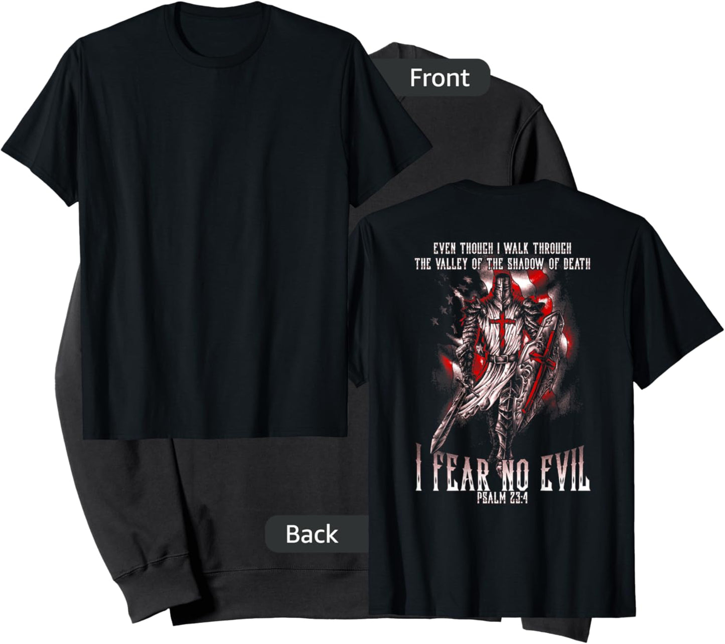 I Walk Through The Valley Of Death I Fear No Evil Crusader Sweatshirt - Sweatshirt | Black