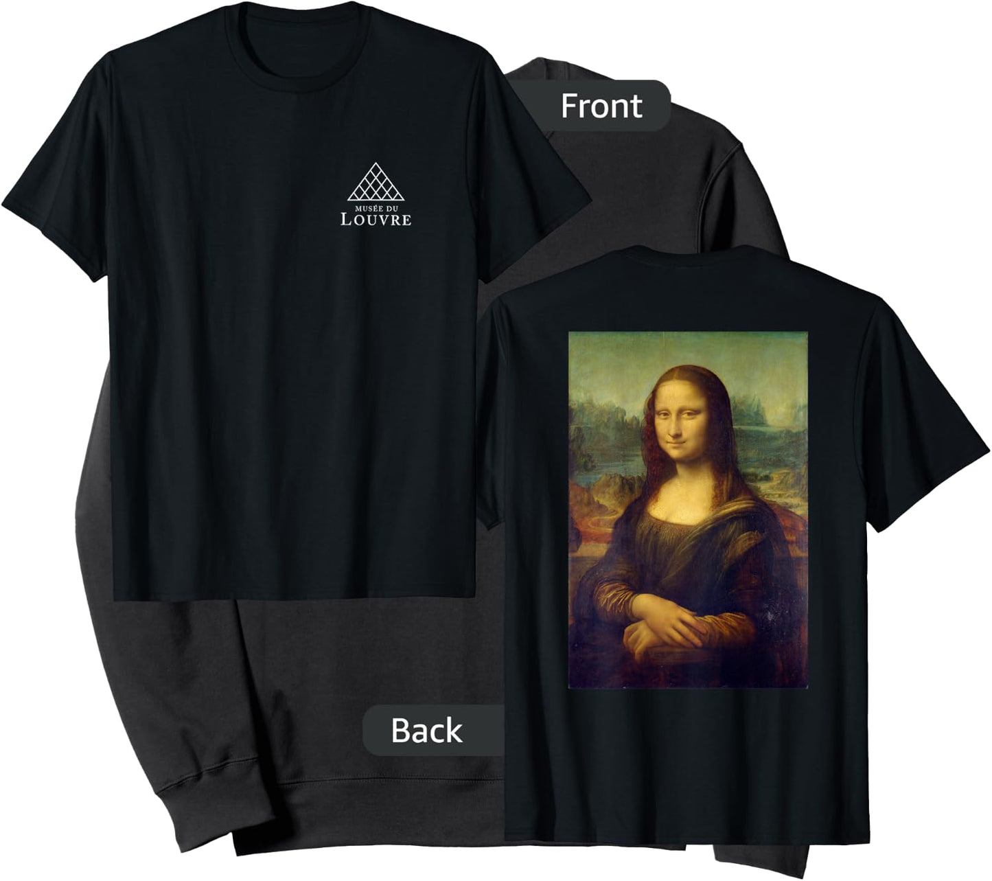 Utopia Sport Louvre Museum Paris France Mona Lisa , Black, Small, -Adults, -Kids, Women, Short Sleeve, Classic Fit, Cotton 60%, Polyester 40% Sweatshirt - Sweatshirt | Black