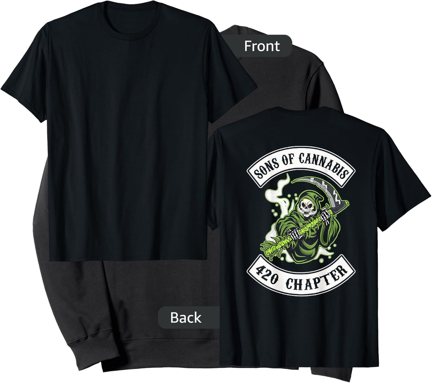 SONS OF CANNABIS 420 CHAPTER (on back) Sweatshirt - Sweatshirt | Black