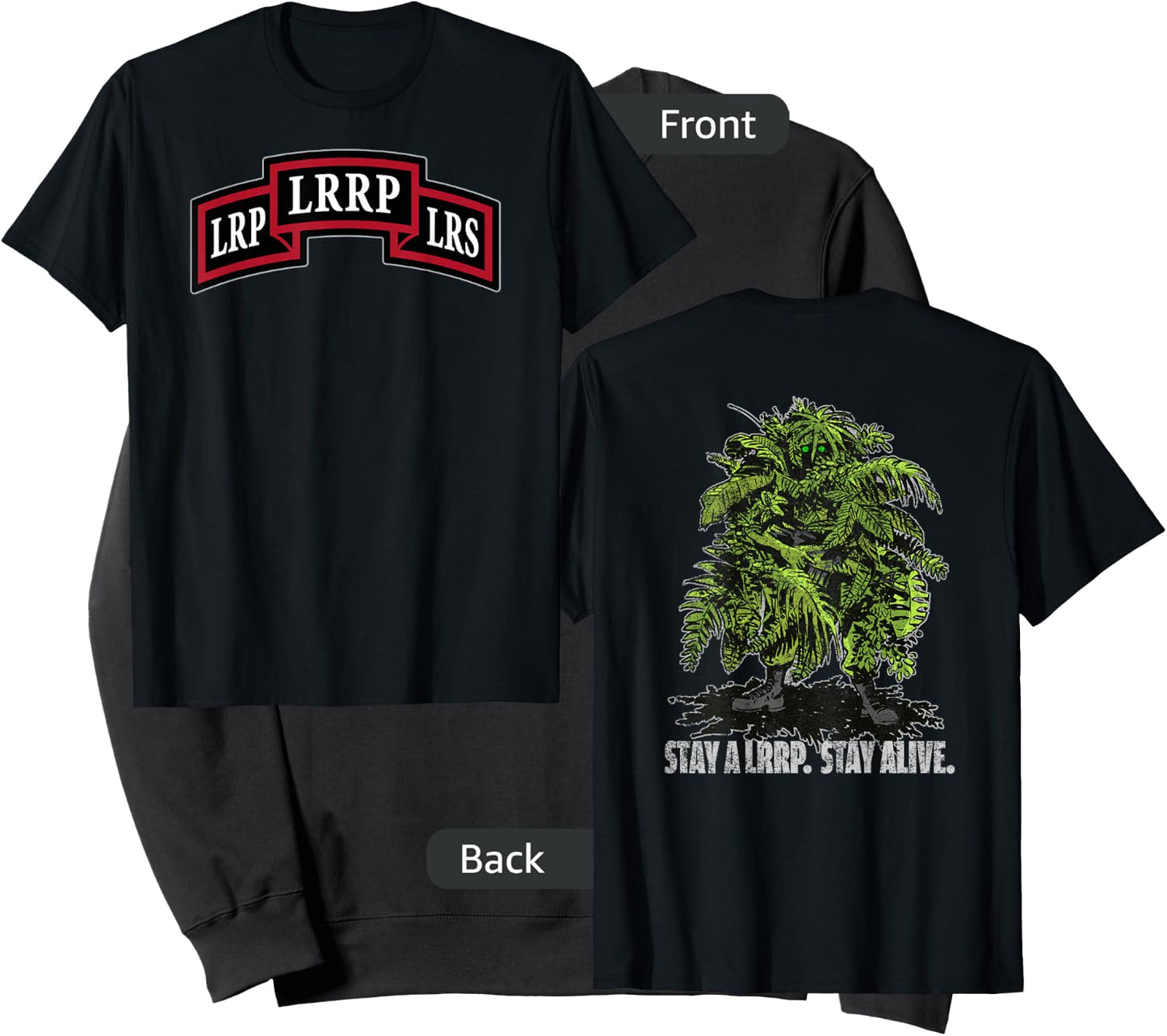 American Marauder: Stay a LRRP and Stay Alive Front and Back Sweatshirt - Sweatshirt | Black