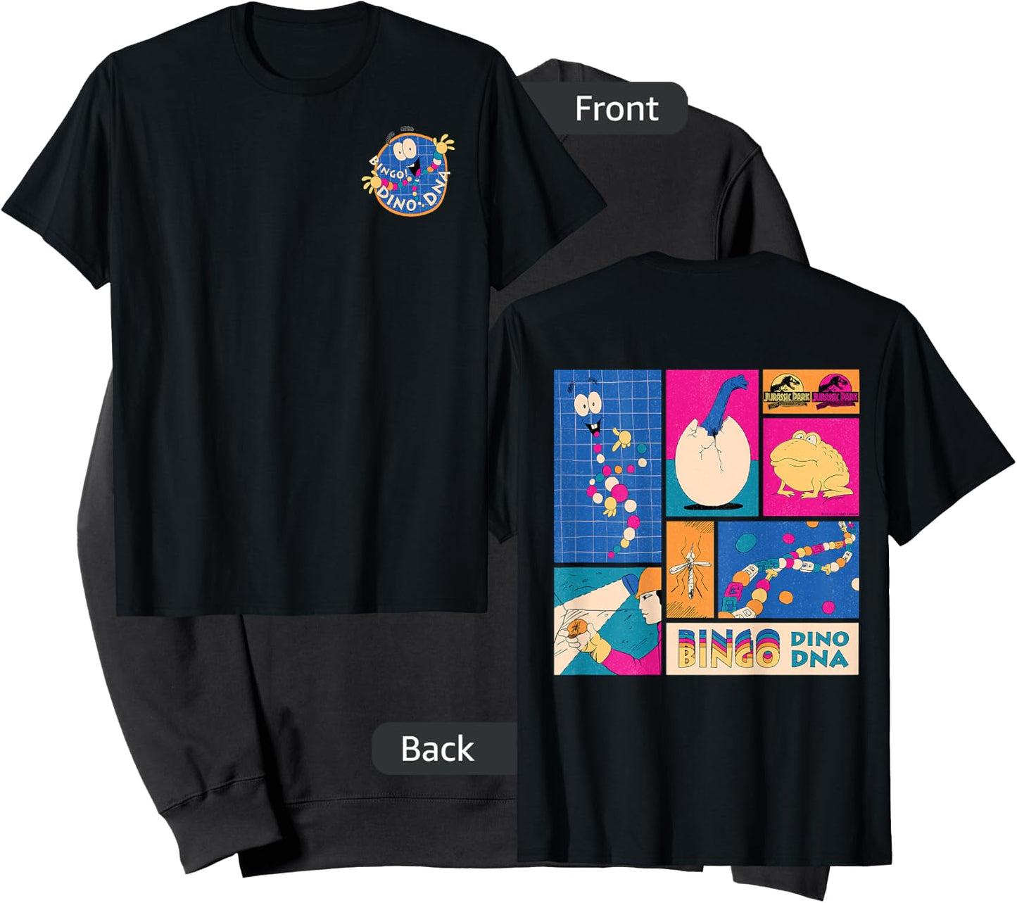 Jurassic Park 30th Anniversary Bingo Dino DNA Retro Sweatshirt - Sweatshirt | Black