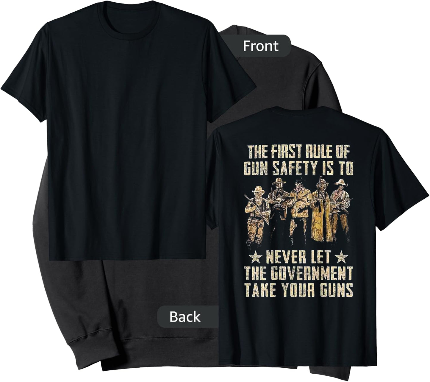 The First Rule Of Gun Safety (on back) Sweatshirt - Sweatshirt | Black