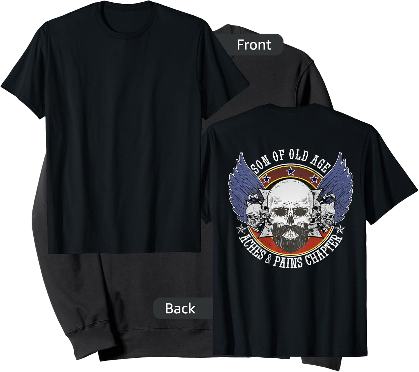 Sons Of Old Age Aches And Pains Chapter Funny biker Sweatshirt - Sweatshirt | Black