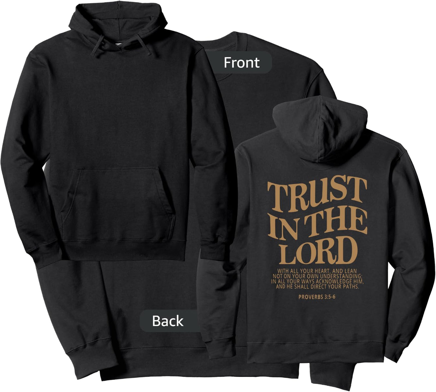 Trust In The Lord, Christian Religious Faith Jesus Sweatshirt - Sweatshirt | Black