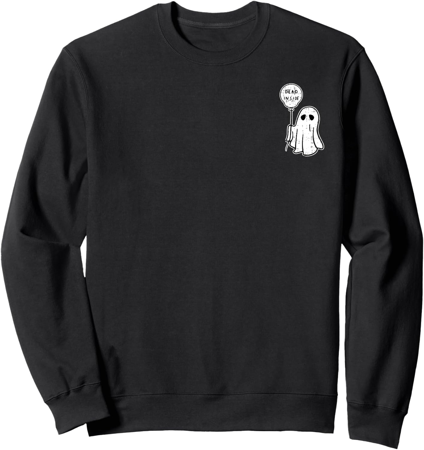 Ghost Dead Inside Halloween Costume Funny Ghoul Spirit Sweatshirt - Sweatshirt | Black