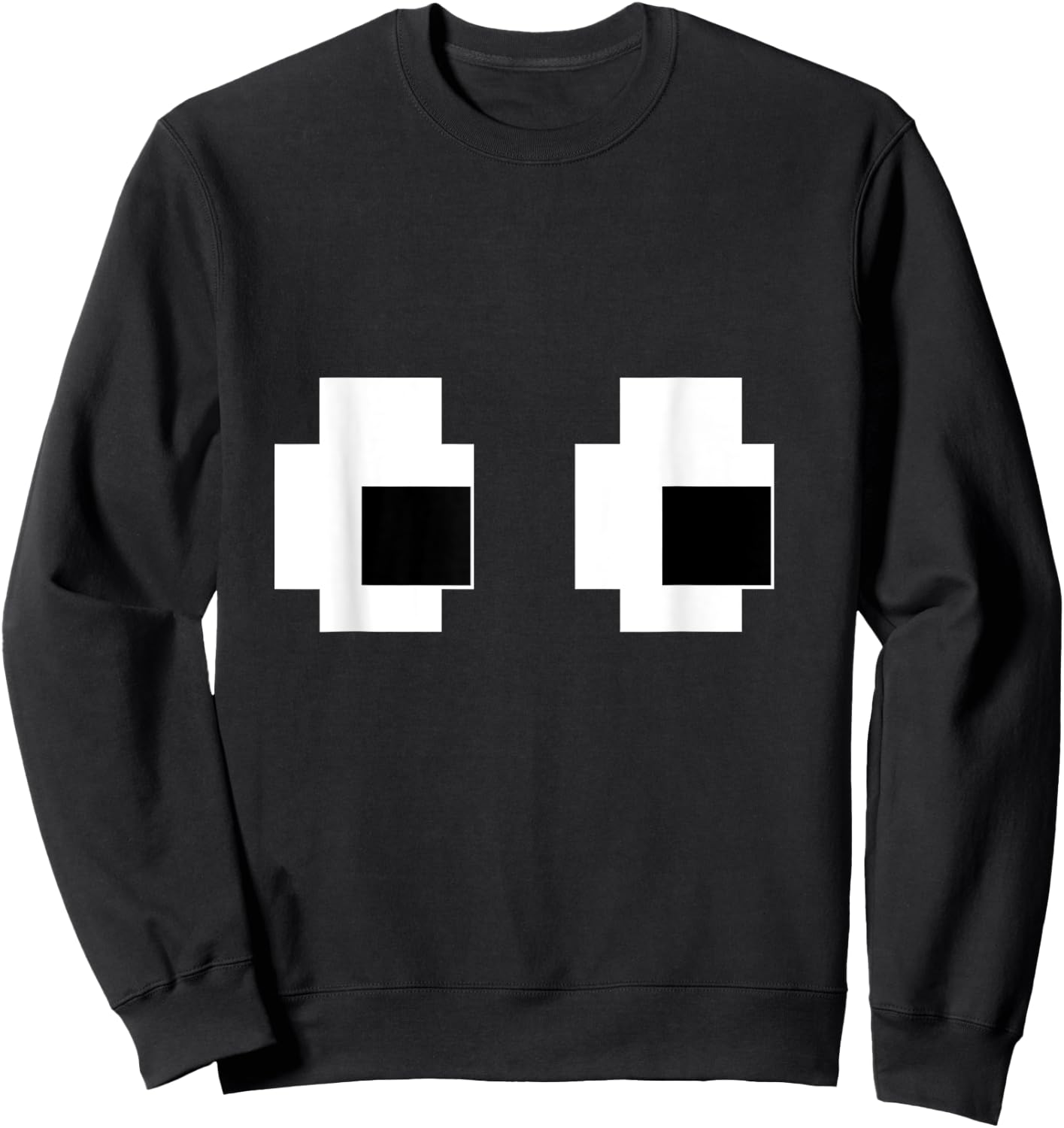 Retro Arcade Game Ghost Eyes 80s Halloween Group Costume Sweatshirt - Sweatshirt | Black