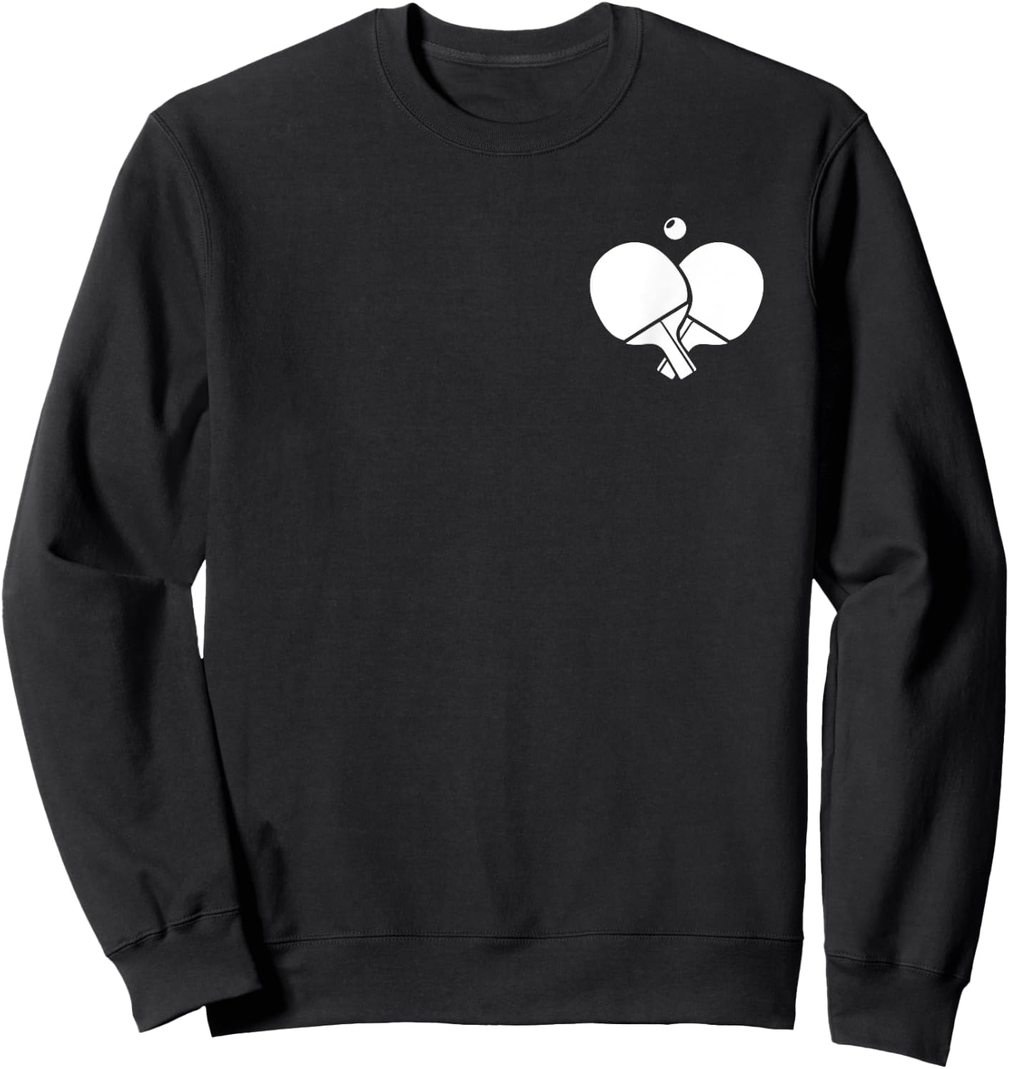 Ping Pong Logo Emblem Paddles Balls Table Tennis Ping Pong Sweatshirt - Sweatshirt | Black