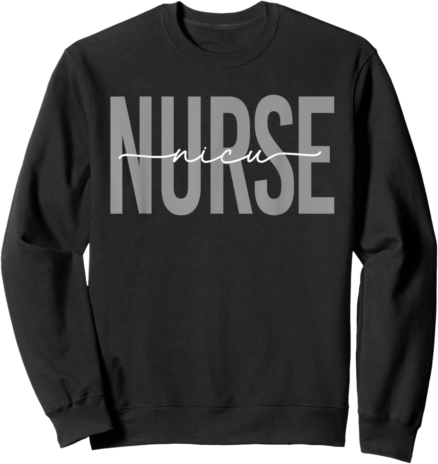 NICU Nurse ICU Neonatal Team Tiny Humans For Sweatshirt - Sweatshirt | Black