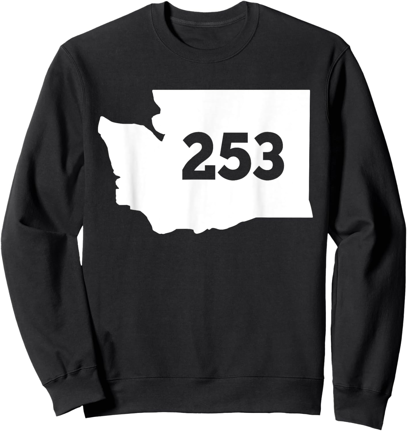 Washington 253 Area Code Sweatshirt - Sweatshirt | Black